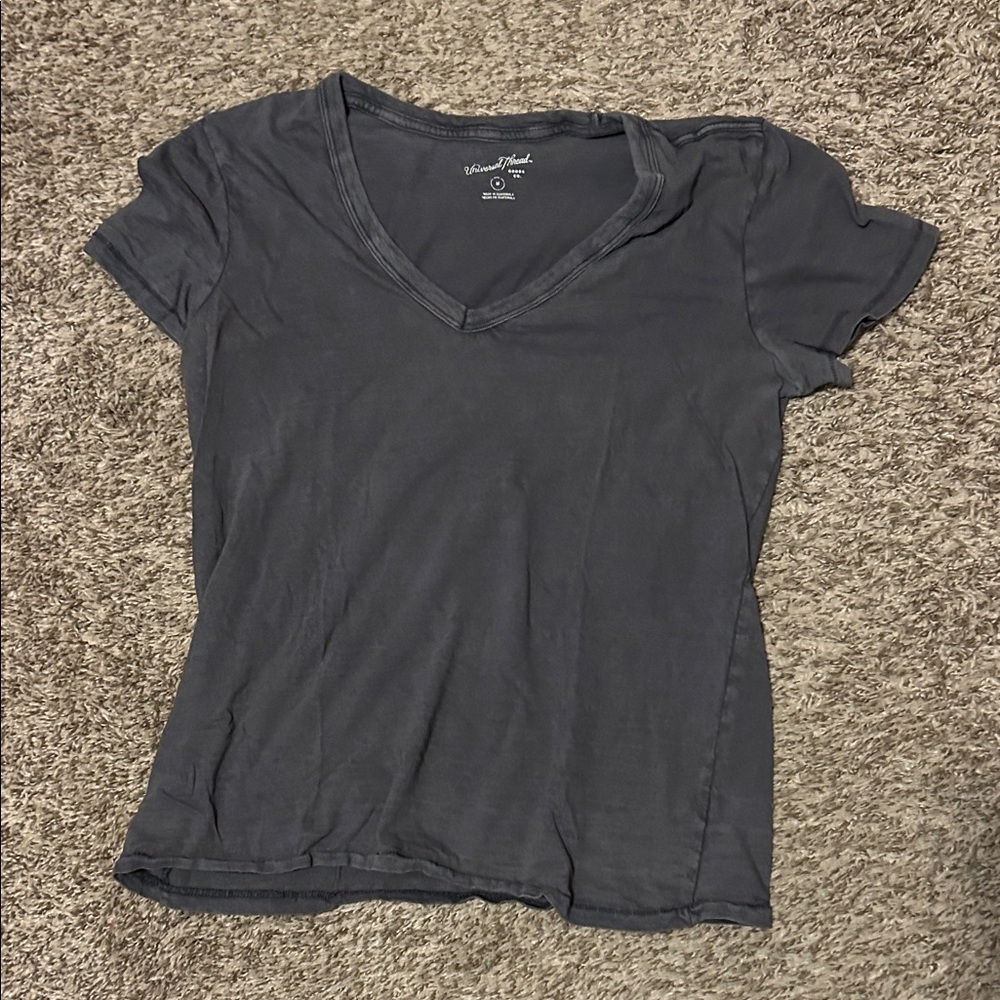 Eddie Bauer Charcoal V-Neck Tee